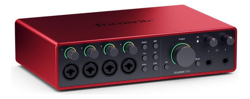 Interfaz De Audio Focusrite Scarlett 18i16 4th Gen Color Rojo