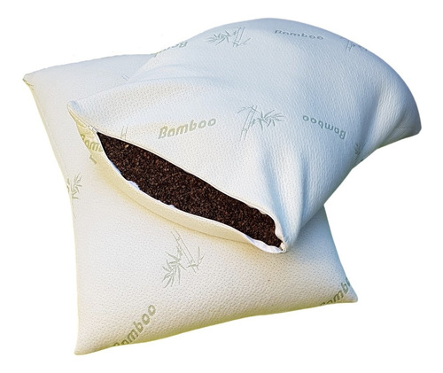 Almohada Premium Cáscara Trigo Sarraceno 50x70 Funda Bambú