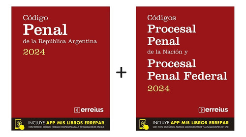 Pack Códigos Penal Procesal Penal Nación Y Federal 2024 