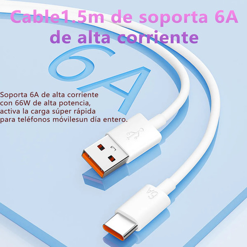 Cargador 66w Para Huawei Honor Tipo C Carga Súper Rápida 66w/40w/30w/20w/15w