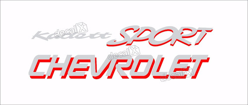 Adesivo Chevrolet Kadett Sport 2.0 Efi Porta Mala Prata/verm