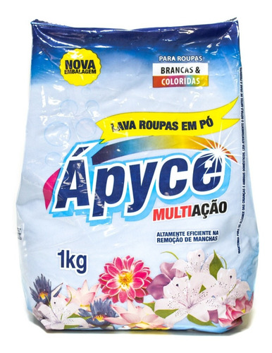 Sabão Em Pó Ápyce Multiação 1 kg -roupas Brancas E Coloridas