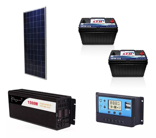 Kit - Panel Solar 400w, 2 Bat 12v115a, Inversor 1500w