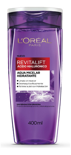 Aguamicelar L'oréal Paris Revitalift Ácido Hialurónico 400ml