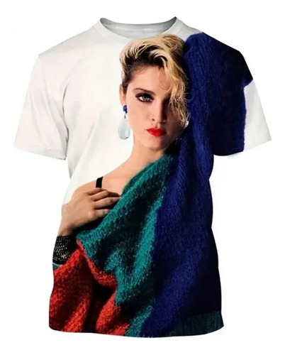 Camiseta Masculina Y Femenina Impresa En 3d De Madonna