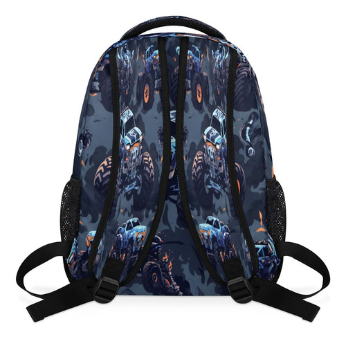 Mochila Infantil Monster Truck Para Mochila Escolar, Color-0