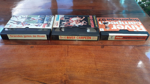 Cassettes Vhs Pal-n 3 Unidades Pack River Campeon Y Goles (Usado)