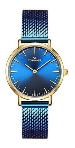 Reloj De Malla De Malla De Acero Inoxidable Tonnier Slim