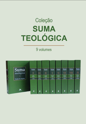 Suma Teológica Coleção 9 Volumes - Bilíngue - Capa Dura