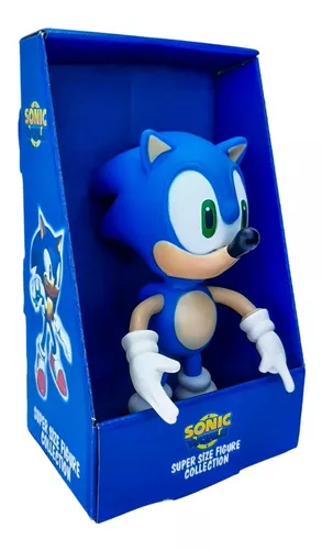 Boneco Sonic vermelho no articulado, original Sega, de 25 cm usado