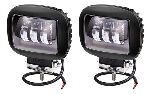 Faro Auxiliar Xb Cuadrado 3 Led X 2 Unidades