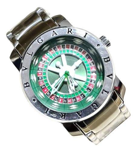 Relógio Masculino Bvlgari Cassino Diamante Aprova Dágua 50m