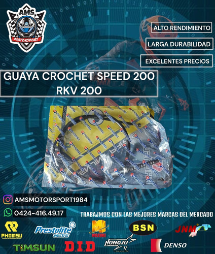 Guaya De Crochet Speed 200 Rkv 200