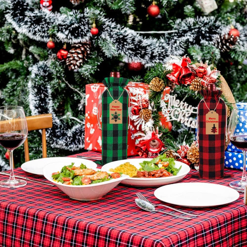 12 Bolsas De Regalo De Vino De Navidad, Bolsas De Vino ...