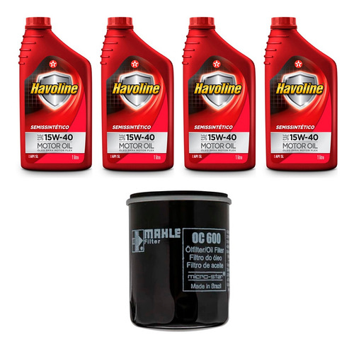Kit Troca Óleo Havoline 15w40 Colt 1.6 16v 1995/1997