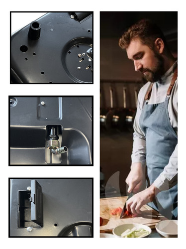 Encimera A Gas Inox Con Chispero Cocina+dispensador De Aceit