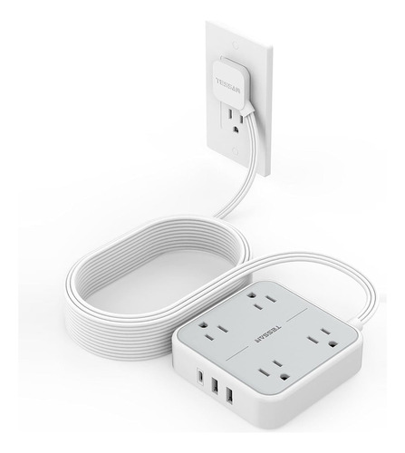 Multicontactos Con 4 Salidas 2 Usb 1 Tipo C,4.5m Cord