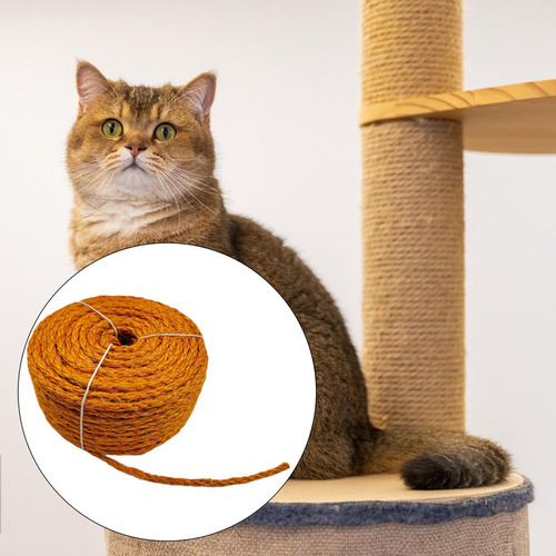 Corda De Sisal Torcida Para Gatos, Corda Grossa, 20m