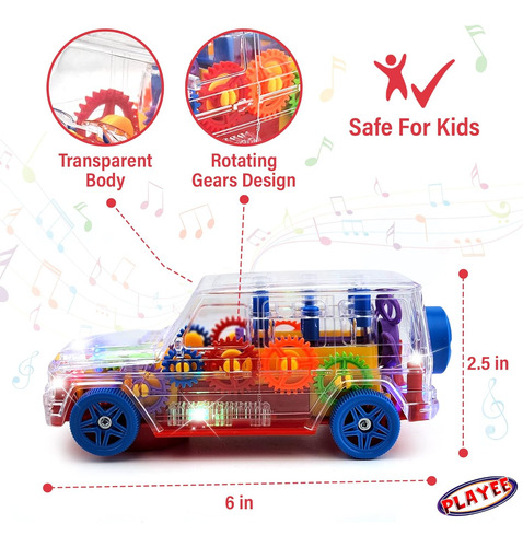 Suv Bump And Go Off Road Vehículo Con Engranajes Móviles - J