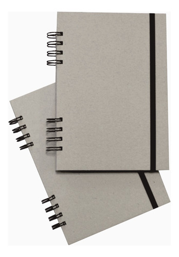 Cuaderno Gris 80 Hojas Ecologico A5 (15x21) - Pack X2