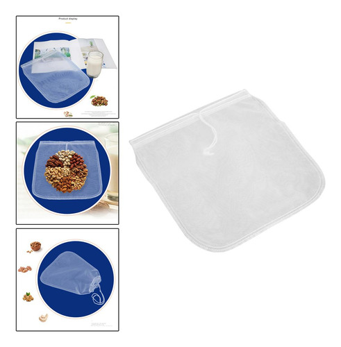 Bolsa De Filtro De Nylon De Alimenticio Nueces Los 33x33cm