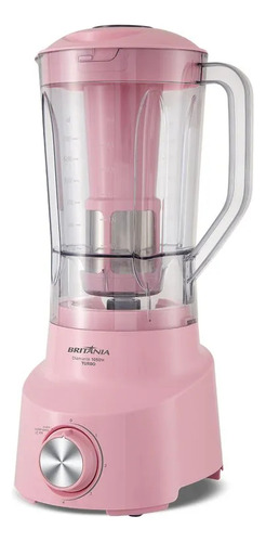 Liquidificador Rosa Britânia Turbo 1050w Com Filtro