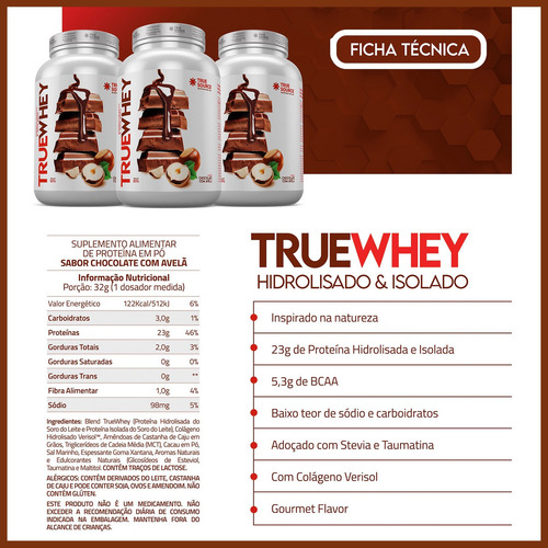 True Whey Proteína Isolada Hidrolisada Colágeno True Source