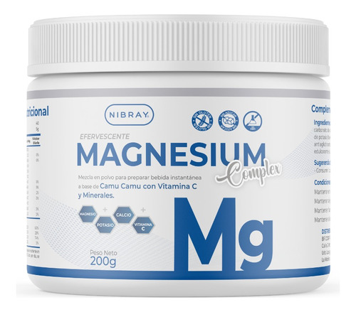 Magnesio Potasio Calcio Vitamina C Magnesium Complex Nibray