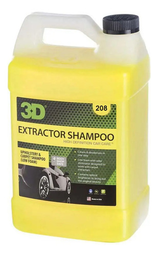 3d Extractor Shampoo Limpiador Tapiceria 1 Galon 3.75l