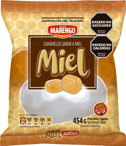 Golosina Caramelos Duros Sabor Miel Marengo 12 X 454 G