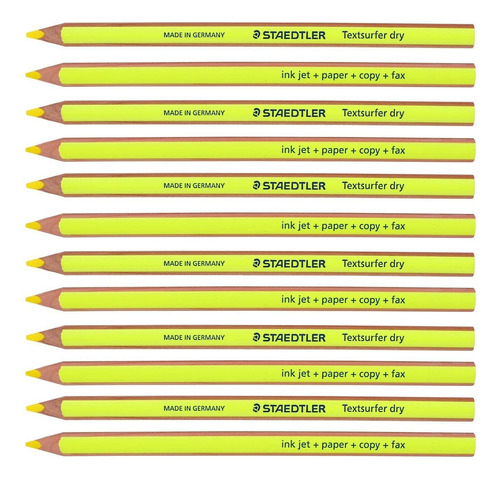 Lapiz Resaltador Amarillo Staedtler Textsurfer X12 Unidades