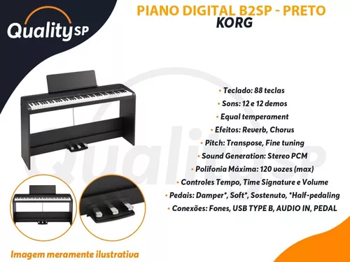 Piano Digital Korg B2SP-BK 88 Teclas