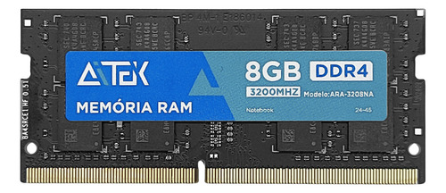 Memória Ram 8gb Ddr4 3200mhz Aitek Para Notebook Intel E Amd