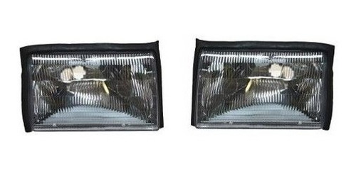 Par Juego Faros Ford Mustang  1987 - 1993 Con Base Zry