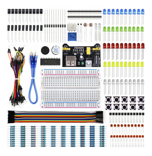 Imagen 1 de 6 de Kit De Componentes Electrónicos Para Arduino, Raspberry Pi