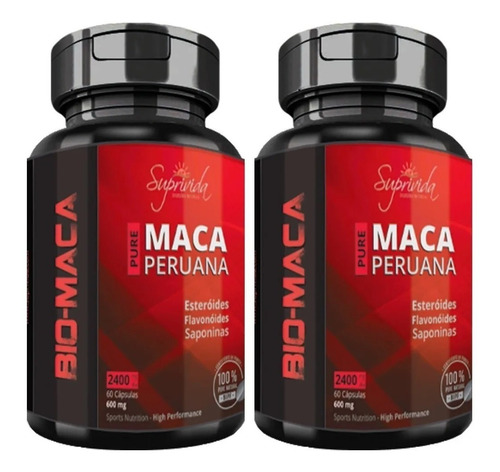 Bio-maca Revigorante Sexual Maca Peruana Pura 60 Caps 600mg