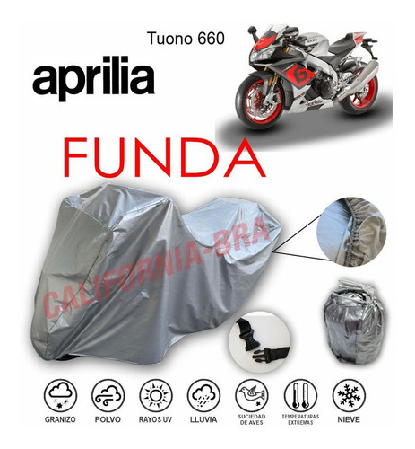 Funda Cubierta Lona Moto Cubre Aprilia Tuono 660