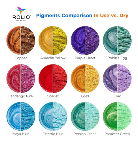 Tinte De Resina Epoxi, Pigmento En Polvo 24 Colores