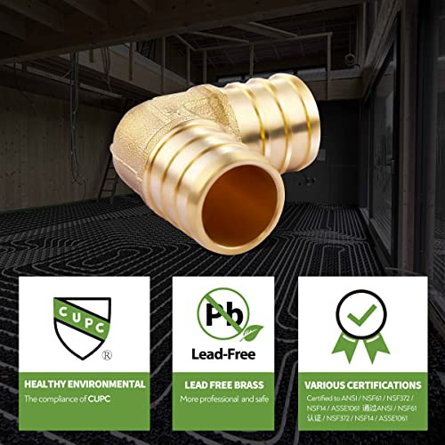 T Pex Tee 1/2puLG (4 Piezas) + 90 Codos 1/2 PuLG (6 Piezas)