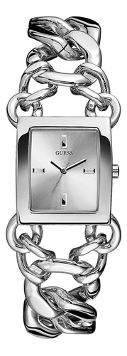 Reloj Guess Para Mujer W0438l1 Análogo Color Plateado En