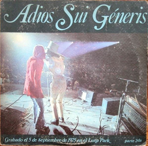 Adios Sui Generis 2da Parte Vinilo Nuevo Lp