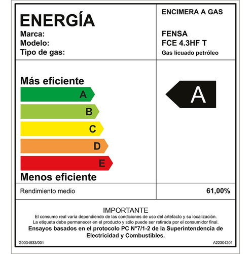 Imagen 8 de 9 de Encimera Fensa Fce 4.3hf T