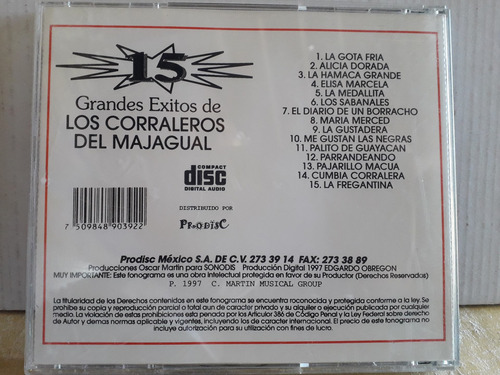 Los Corraleros Del Majagual 15 Exitos Cd (Usado)