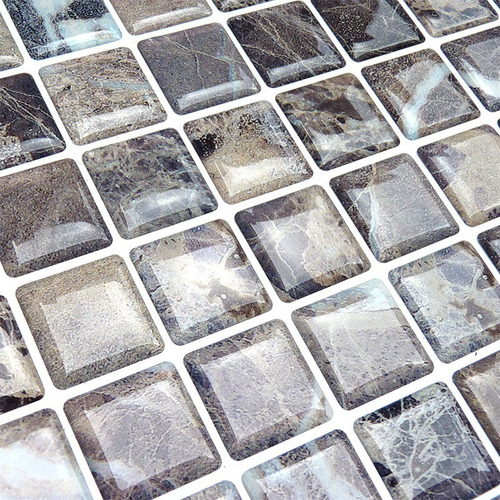 Pastilha Adesiva Resinada Kit 6 Placas Cobre 0,37 M2 Cor Granito