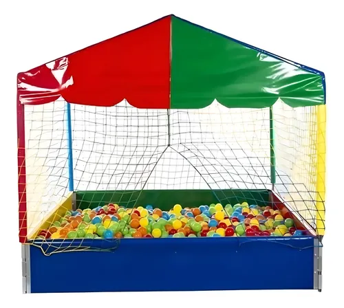 Piscina de Bolinhas Premium 2x2 m Colorida Infantil