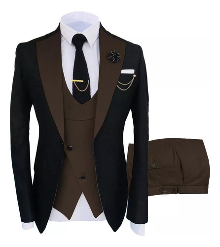 Conjunto De 3 Piezas Para Hombre, Corte Regular, Esmoquin.
