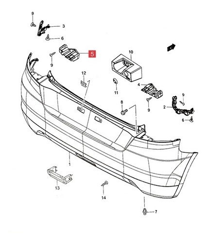 Soporte Faro Tras. Izq. Suzuki Swift 2015-16 Limited (japon)