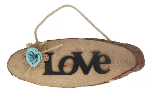 Cartel De Madera Hogareño Artesanal Diseño Love