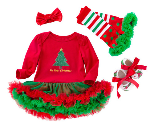 2 Vestido Navideño De Manga Larga Princess Harvest Para