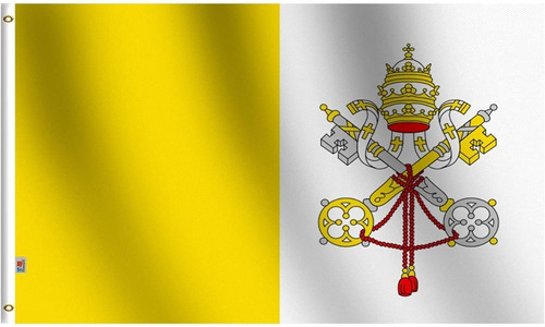 Bandera Cristiana  Del Vaticano 150 Cm X 90 Cm